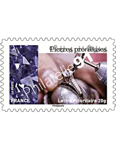 timbre adhésif pierres précieuses, Collection timbres France