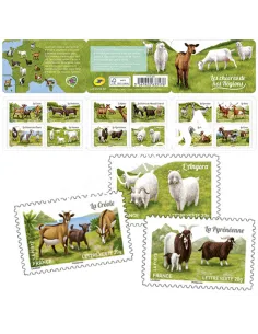 Carnet de timbres Les chèvres de nos régions, Collection timbres France