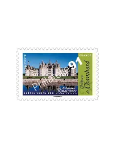 timbre adhésif Château de Chambord, Collection timbres France