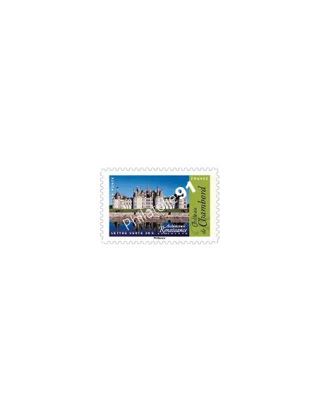 timbre adhésif Château de Chambord, Collection timbres France