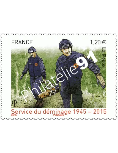 Timbre Service de déminage 1945-2015, collection timbres France