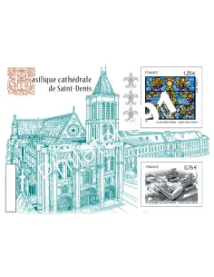 Feuille 4930-4931 Basilique Cathédrale Saint-Denis, collection timbres France