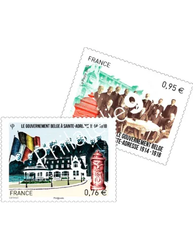 Timbres 4933 - 4934 Le gouvernement belge à Sainte-Adresse 1914-1918, collection timbres France
