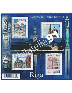Feuille 4938, Bloc capitale européenne, Riga, collection timbres France