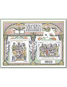 Feuille 4943,4944,Les grandes heures de l'Histoire de France, collection timbres France