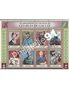 AJMAN -  demi Feuilles De Gaulle -  timbres thématiques
