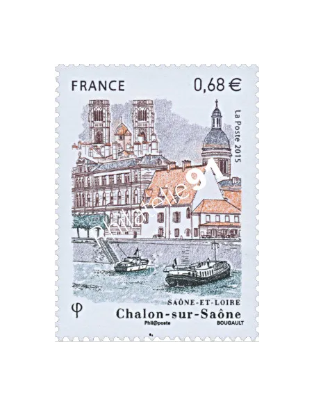 Timbre 4947, Chalon-sur-Saone, collection timbres France