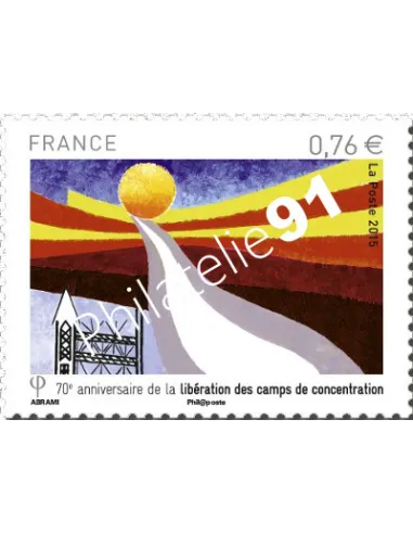 Timbre 4948, libération des camps, collection timbres France