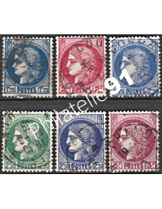 Timbre n° 372 à 376 oblitéré - collection timbres France