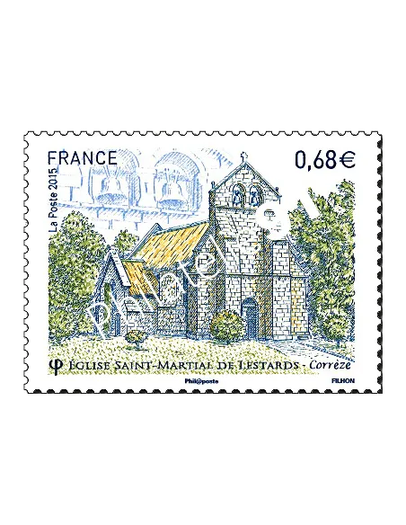 Timbre 4967,Eglise St-Martial de lestards, collection timbres France