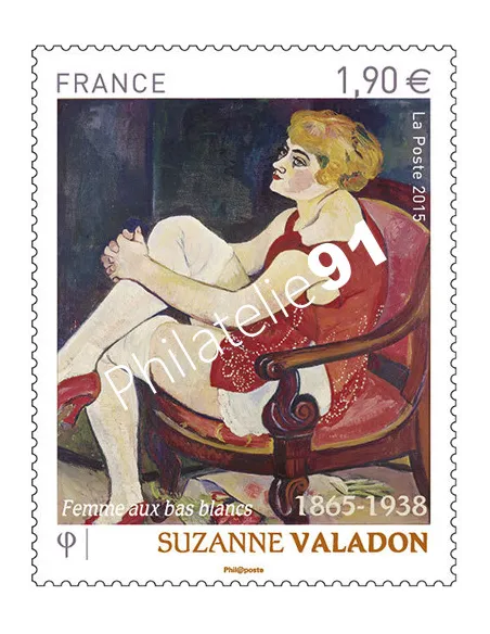 Timbre 4977, Suzanne Valadon "Femme aux bas blancs", collection timbres France