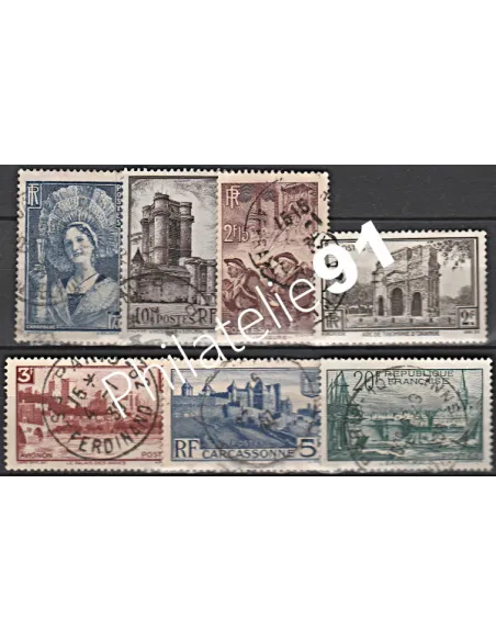 Timbre n° 388 à 394 oblitéré - collection timbres France