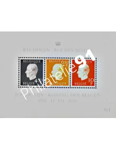 Timbres de BELGIQUE, Bloc-feuillet n° 50, ROI BAUDOUIN, timbres d'Europe