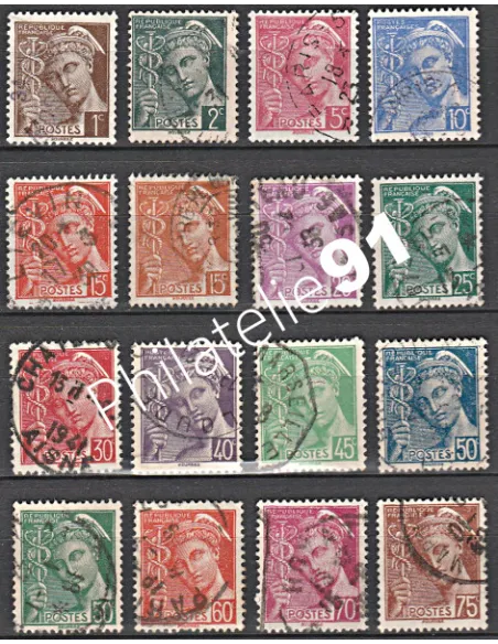 Timbre n° 404 à 416A oblitéré - collection timbres France
