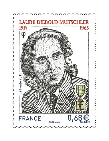Timbre 4985, Laure Diebold-Mutschler,collection timbres France