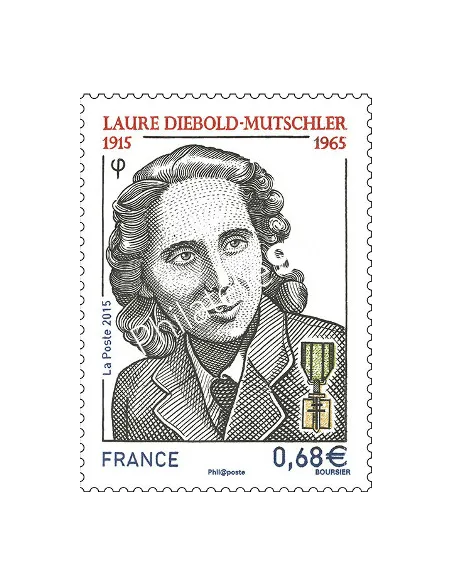 Timbre 4985, Laure Diebold-Mutschler,collection timbres France