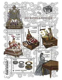Feuille 4993,  Les boîtes à musique,collection timbres France