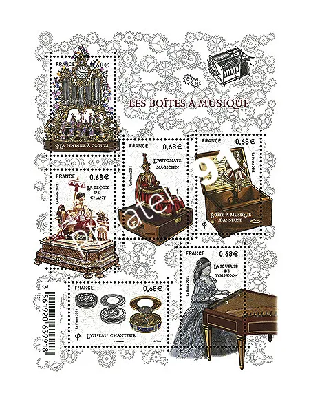 Feuille 4993,  Les boîtes à musique,collection timbres France
