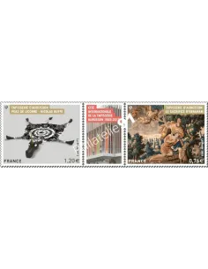 triptyque 4999-5000, Cité internationale de la tapisserie et de l'art tissé  , collection timbres France