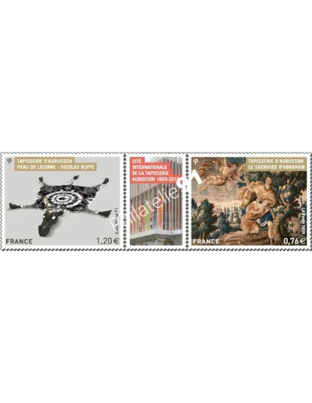 triptyque 4999-5000, Cité internationale de la tapisserie et de l'art tissé  , collection timbres France