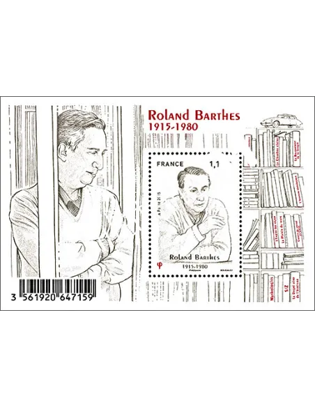 Feuille 5006, Roland Barthes,collection timbres France