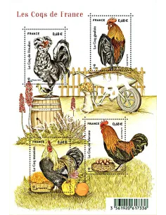 Feuille 5008, coqs de France,collection timbres France