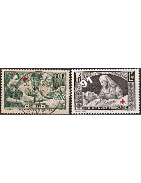 Timbre n° 459 à 460 oblitéré - collection timbres France