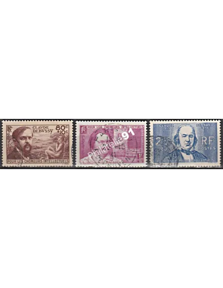 Timbre n° 462 à 464 oblitéré - collection timbres France