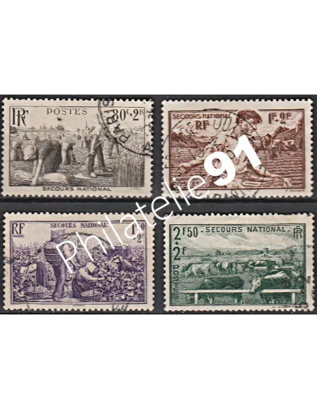 Timbre n° 466 à 469 oblitéré - collection timbres France