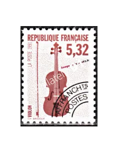 Timbre Préoblitéré n° 223a - Instruments de musique - Violon
