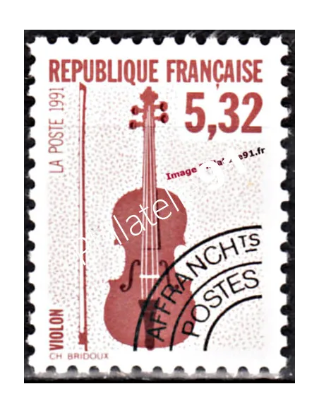 Timbre Préoblitéré n° 223a - Instruments de musique - Violon
