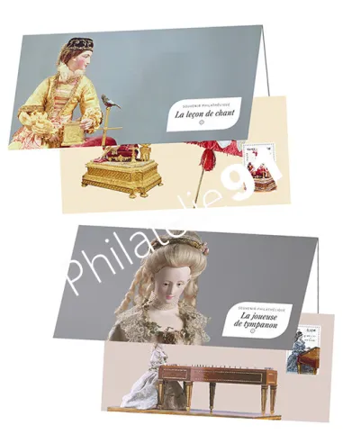 Souvenir philatélique Les boites à musique, collection timbres France
