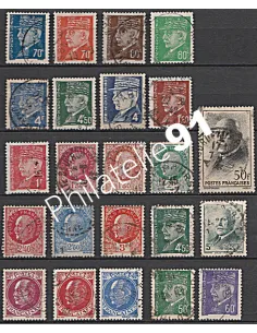 Timbre n° 505 à 525 oblitéré - collection timbres France