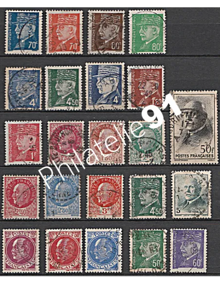 Timbre n° 505 à 525 oblitéré - collection timbres France