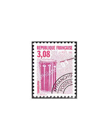 Timbre Préoblitéré n° 218a - Instruments de musique - Tambourin