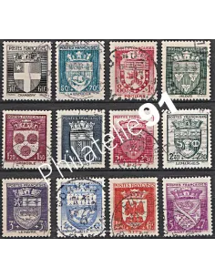 Timbre n° 553 à 564 oblitéré - collection timbres France