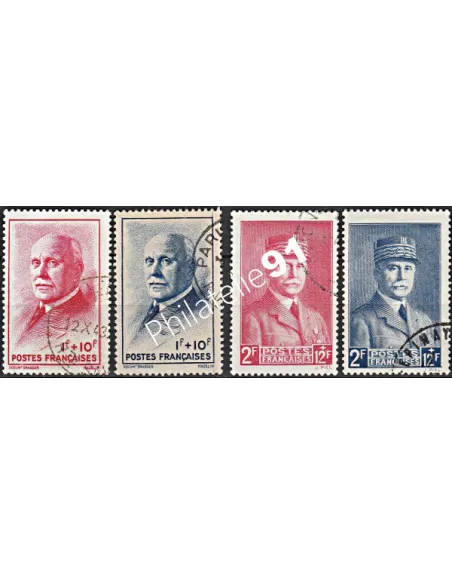 Timbre n° 568 à 571 oblitéré - collection timbres France
