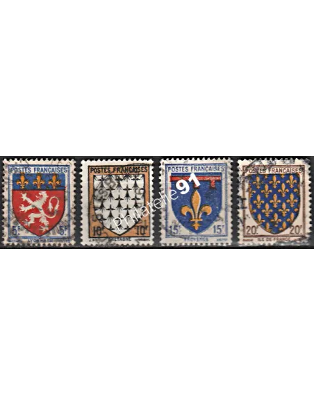Timbre n° 572 à 575 oblitéré - collection timbres France