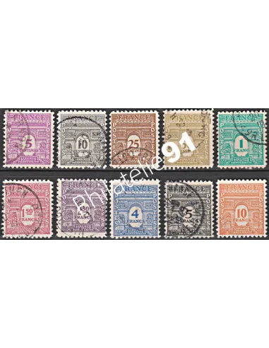 Timbre n° 620 à 629 oblitéré - collection timbres France