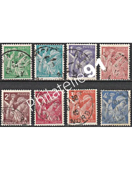 Timbre n° 649 à 656 oblitéré - collection timbres France