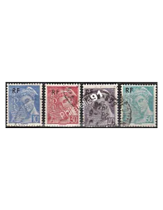 Timbre n° 657 à 660 oblitéré - collection timbres France