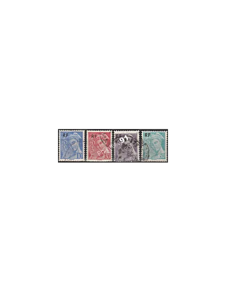 Timbre n° 657 à 660 oblitéré - collection timbres France