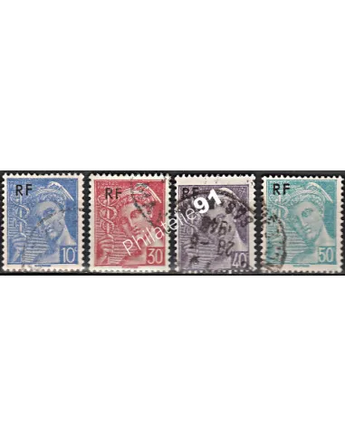 Timbre n° 657 à 660 oblitéré - collection timbres France