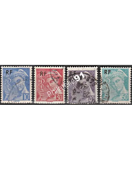 Timbre n° 657 à 660 oblitéré - collection timbres France
