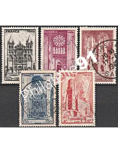 Timbre n° 663 à 667 oblitéré - collection timbres France