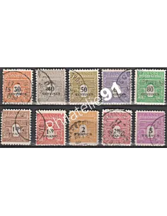 Timbre n° 702 à 711 oblitéré - collection timbres France
