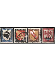 Timbre n° 755 à 758 oblitéré - collection timbres France
