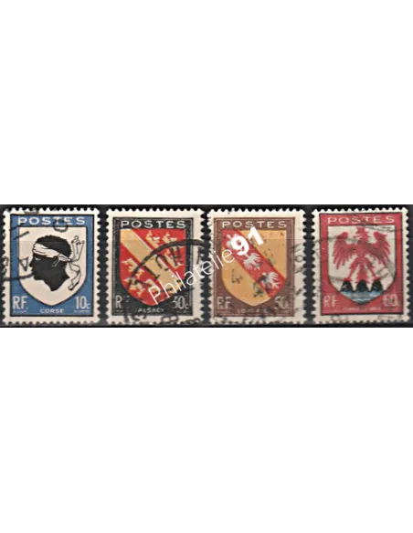 Timbre n° 755 à 758 oblitéré - collection timbres France