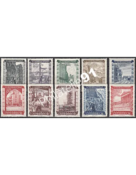 AUTRICHE - n° 712 à 721 - Collection timbre autriche