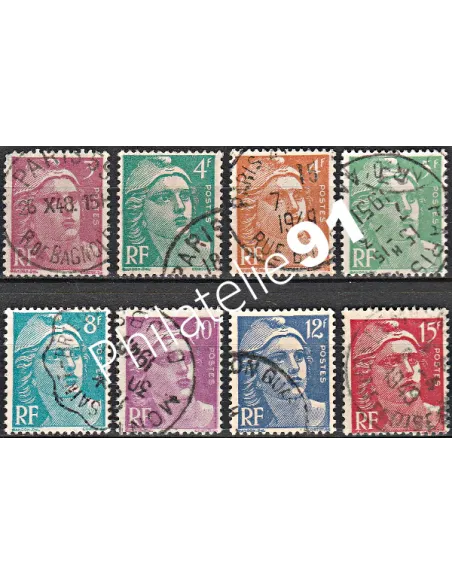 Timbre n° 806 à 813 oblitéré - collection timbres France